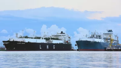 Liquid natural gas tanker in Klaipeda, Lithuania