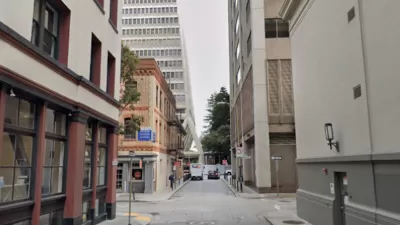 Google maps street view of San Francisco alleyway.
