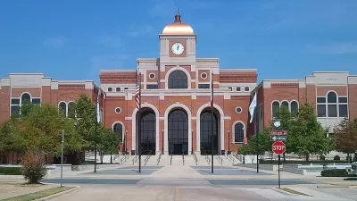 Red brick building - Lewisville, Texas city hall.