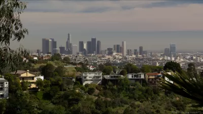 Los Angeles Skyline with houses