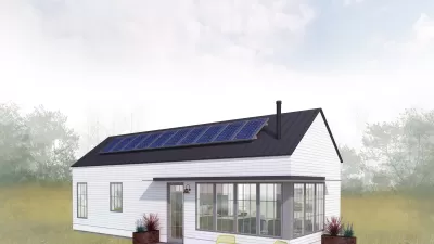 Rendering of white cottage-style ADU