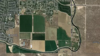 A satellite image of the location of Murio Farms in Boise, Idaho.