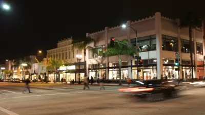 night time image of active downtown pasadena