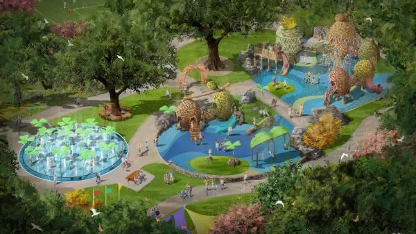 Rendering of proposed design for Charles White Park in Altadena, California by Disney Imagineers.