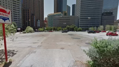 Downtown Dallas parking lot