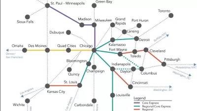 Stylized rendering of the Midwest Regional Rail Network