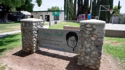 Sign for Chepa's Park, Barrio Logan, Santa Ana, CA