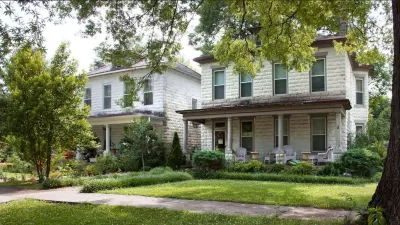 Two white two-story Sears Roebuck catalog homes in Tuscumbia, Alabama