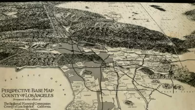Vintage 1929 map of Los Angeles