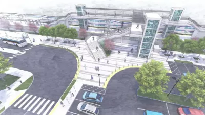 Drawing of proposed train station for North Valley Rail