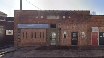 Google street view of back of brick building housing bar in Nashville, Tennessee