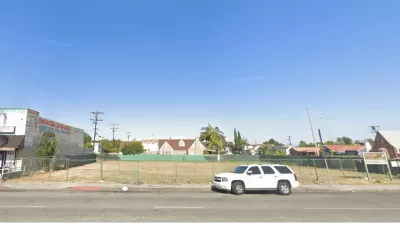 Google street view of vacant lot in South Los Angeles in 2022.
