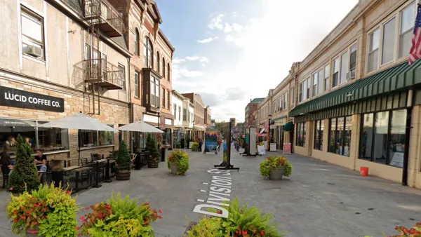 Google street view of small pedestrian street in Somerville, New Jersey.