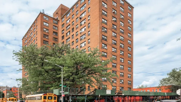 A brick apartment building in NYC