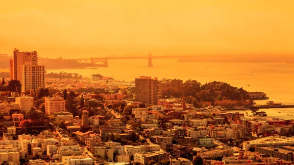 Orange sky in San Francisco during wildfires