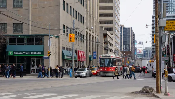 University Ave and Dundas Street in downtown Toronto