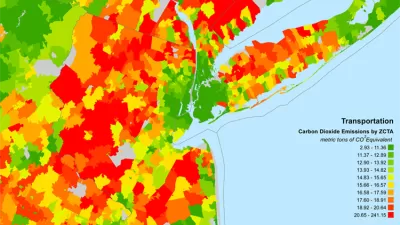 New York transportation carbon footprint map