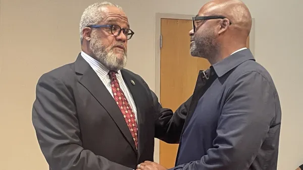 Two men shaking hands