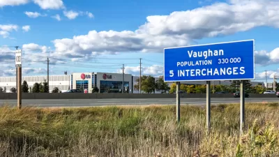 A street sign announcing the city of Vaughan.