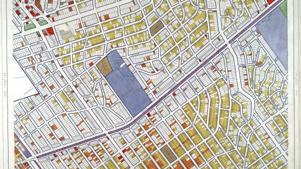 Zoning map of Los Angeles neighborhood created by WPA.