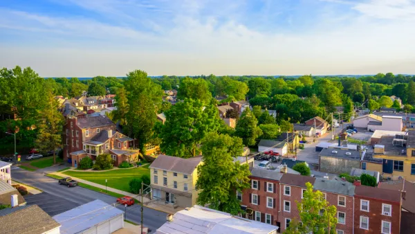 Aerial view of West Chester, Pennsylvania