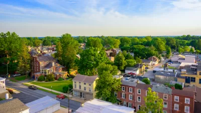 Aerial view of West Chester, Pennsylvania