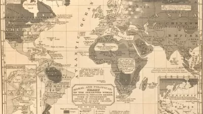 “Moral & Political Chart of the inhabited world: Exhibiting the Prevailing Religion, form of government, degree of civilization, and Population of each country.” In Woodbridge’s School Atlas, 1831.