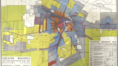 Zoning map of Winnipeg, Canada, 1947