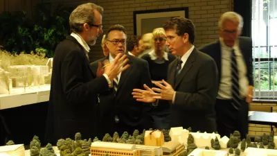 Architects with model