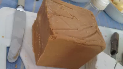 Weird fudge-like cheese