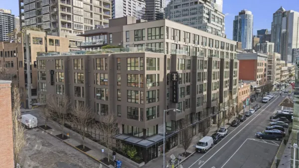 Seven-story apartment building in Seattle, Washington.