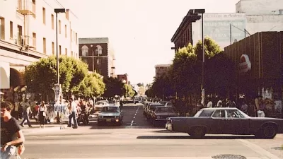Telepgraph Avenue from UC Berkeley Campus 1981