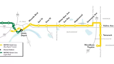 METRO Gold Line BRT System Map