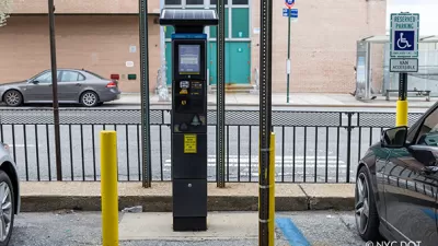 New York City electronic parking meter.