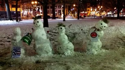 Protesting Snowmen