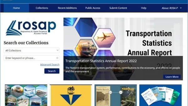 Screenshot of University Transportation Centers website