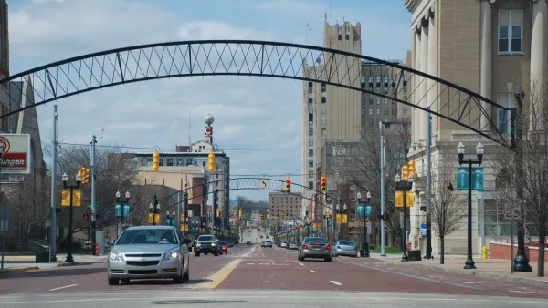 Downtown Flint Michigan along Saginaw Street