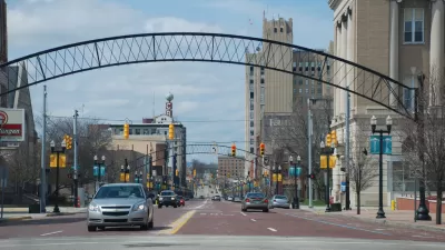 Downtown Flint Michigan along Saginaw Street