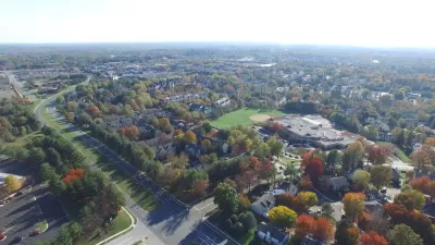 Aerial view of Montgomery County, Maryland homes and trees