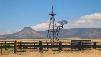 Solar Panel on a Wind Turbine