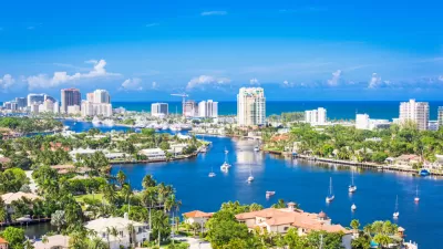 View of Ft. Lauderdale, Florida barrier island