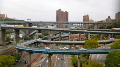 The ramps of the interchange between the Major Deegan Expressway and the Cross Bronx Expressway