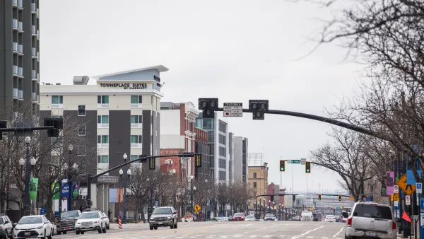 Salt lake Ciy street in winter.