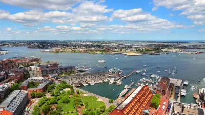 Aerial view of East Boston shoreline