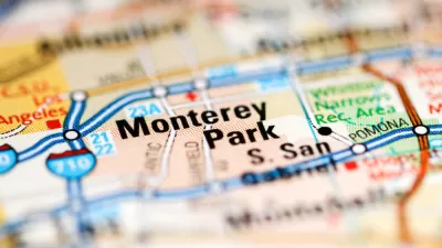 Color map zoomed in on Monterey Park