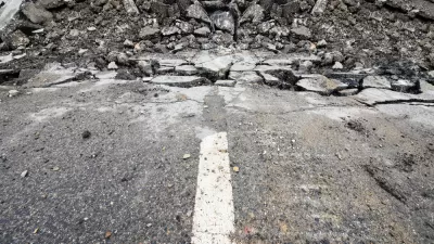 Crumbling road