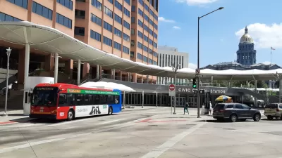 Civic Center bus terminal in Denver