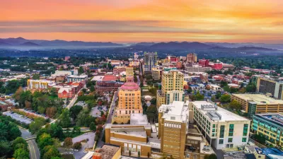 Aerial view of downtown Asheville, North Carolina