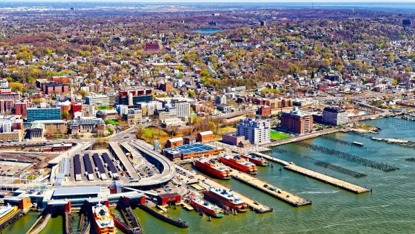 Aerial view of Staten Island, New York.