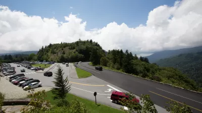 Parking area in Great Smoky Mountains National Park